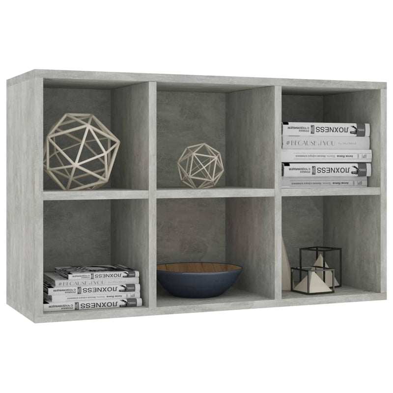 Bücherregal/Sideboard Betongrau 66x30x97,8 cm Holzwerkstoff