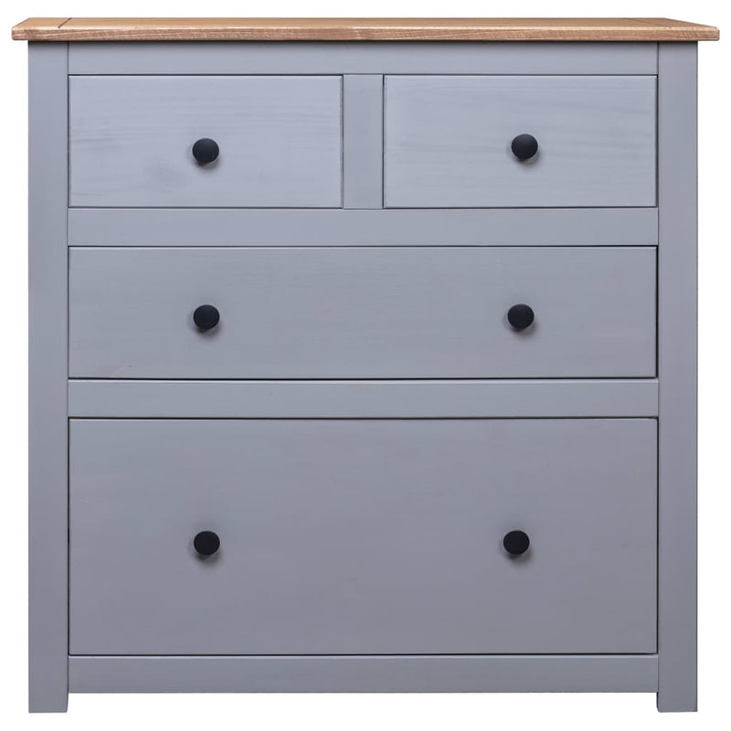 Sideboard Grau 80x40x83 cm Kiefernholz Panama