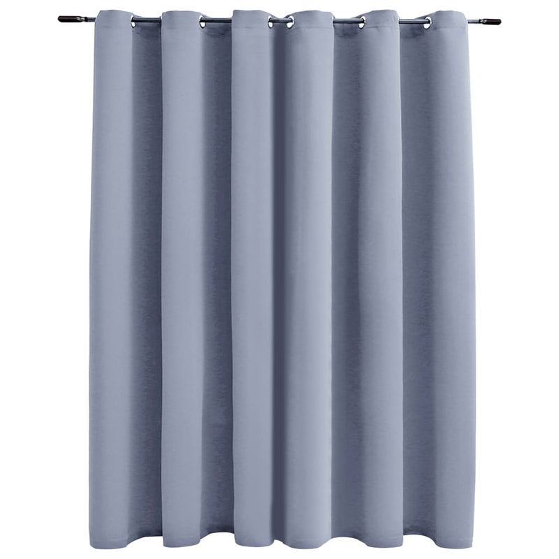 Verdunkelungsvorhang mit Metallösen Grau 290 x 245 cm