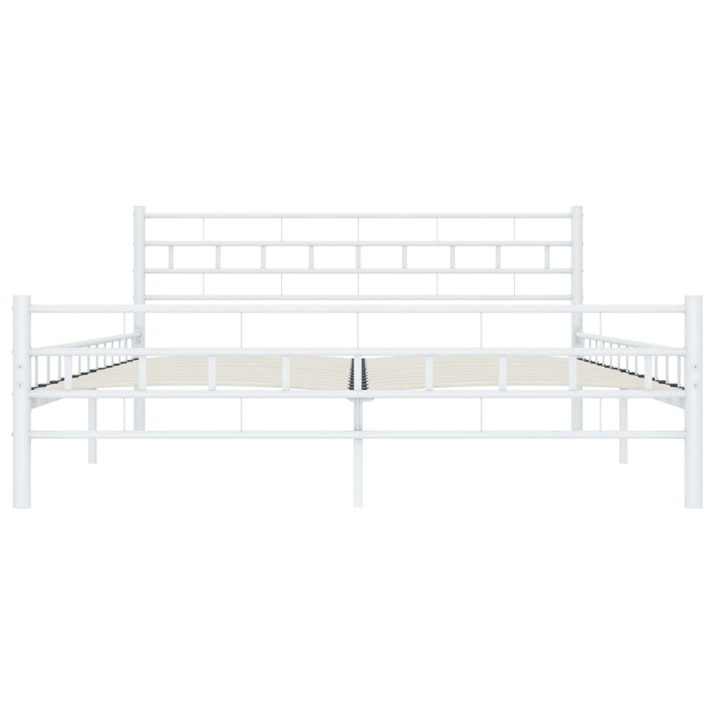 Bettgestell Weiß Metall 140×200 cm