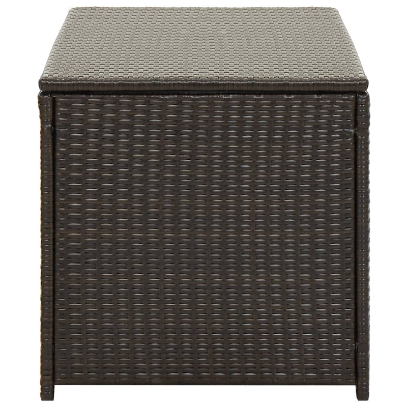 Gartenbox Poly Rattan 100x50x50 cm Braun