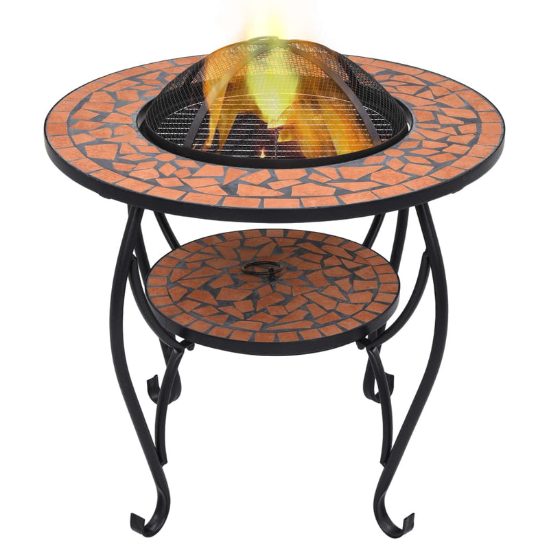 Feuerschale Mosaik Terrakotta 68 cm Keramik