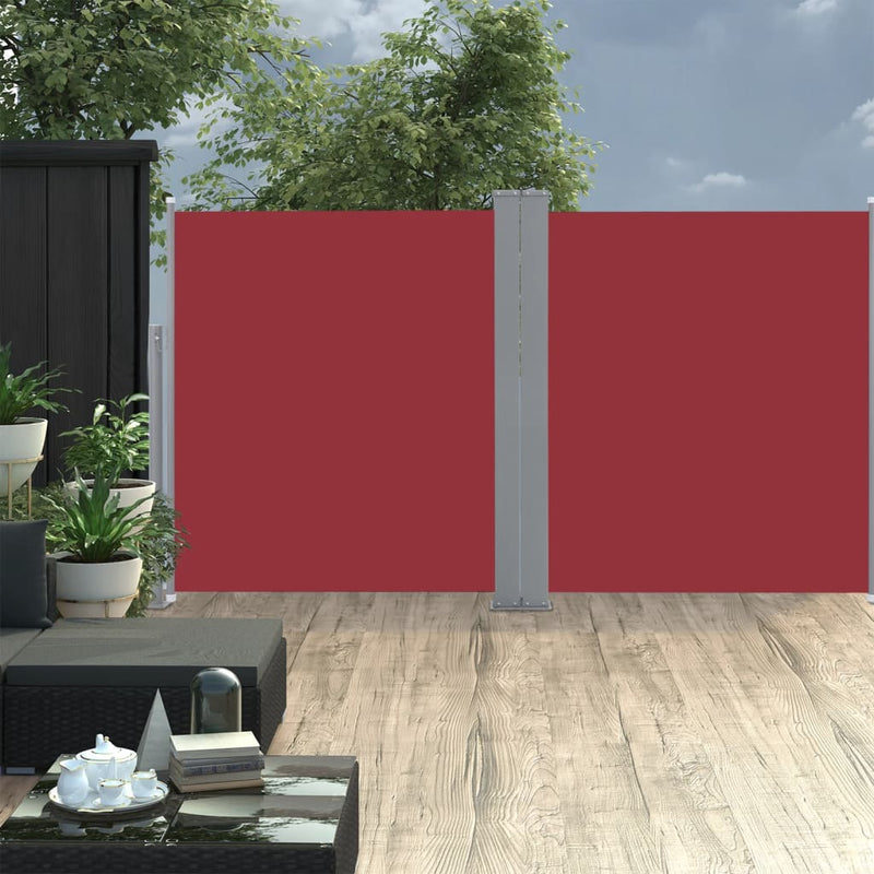 Ausziehbare Seitenmarkise Rot 140 x 600 cm
