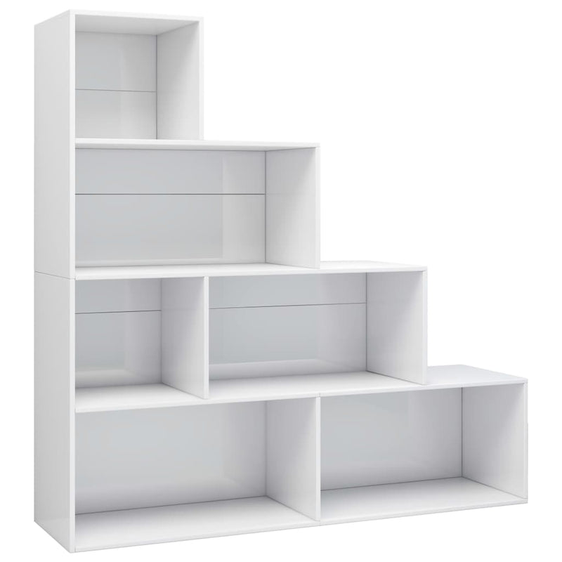 Bücherregal/Raumteiler Hochglanz-Weiß 155x24x160 cm Spanplatte