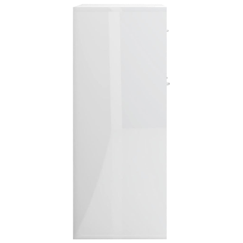 Sideboard Hochglanz-Weiß 60x30x75 cm Holzwerkstoff