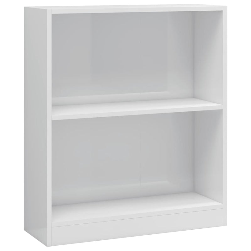 Bücherregal Hochglanz-Weiß 60x24x74,5 cm Holzwerkstoff