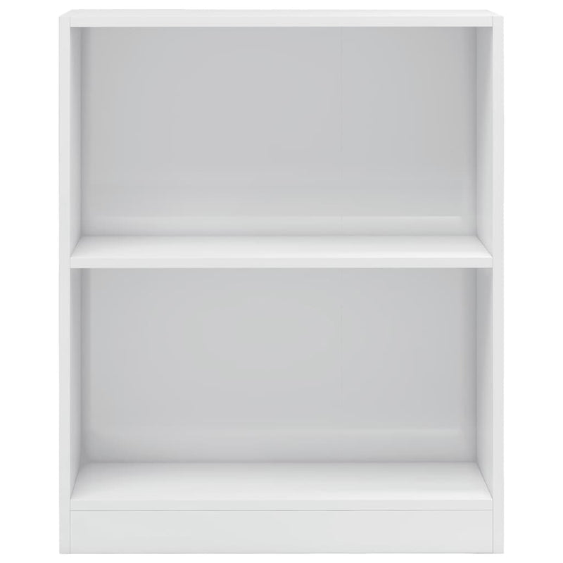 Bücherregal Hochglanz-Weiß 60x24x74,5 cm Holzwerkstoff