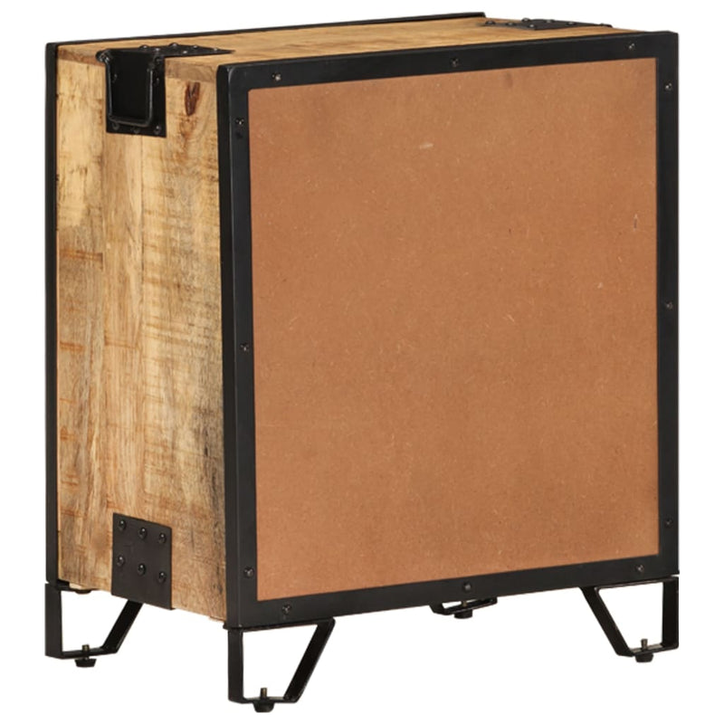 Nachttisch 43×30×51 cm Raues Mango-Massivholz