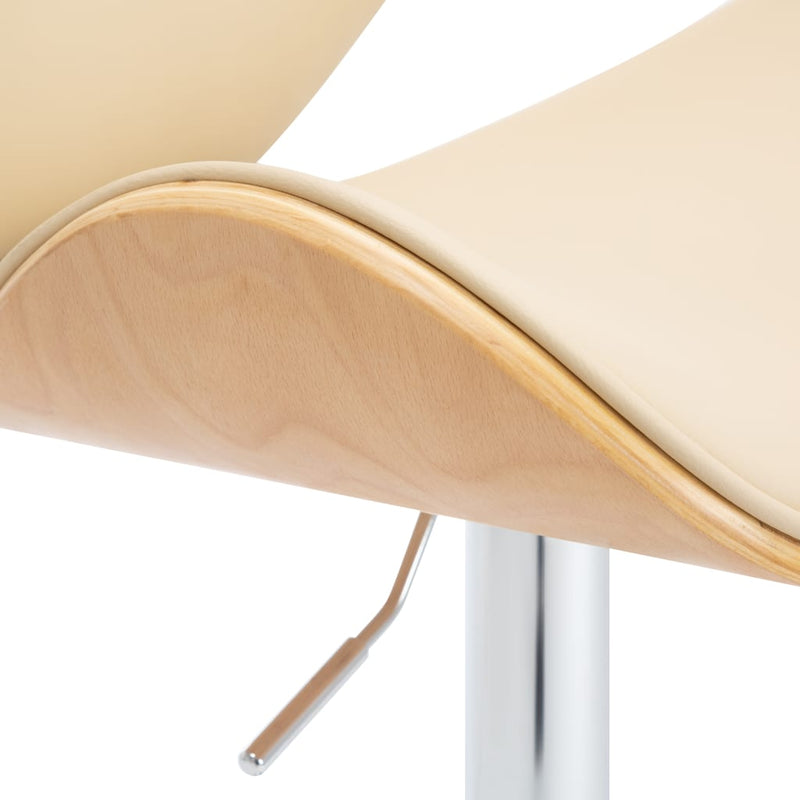 Barhocker Creme Kunstleder