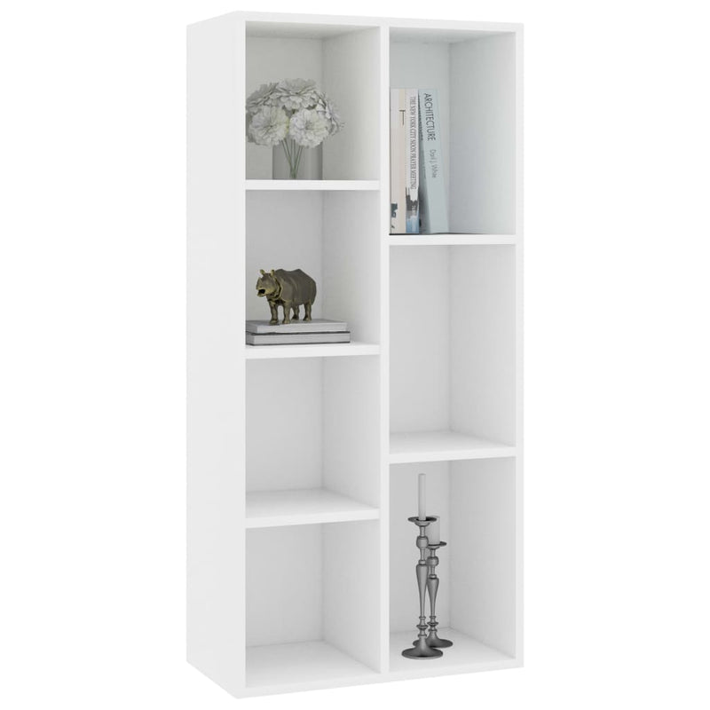 Bücherregal Weiß 50×25×106 cm Spanplatte