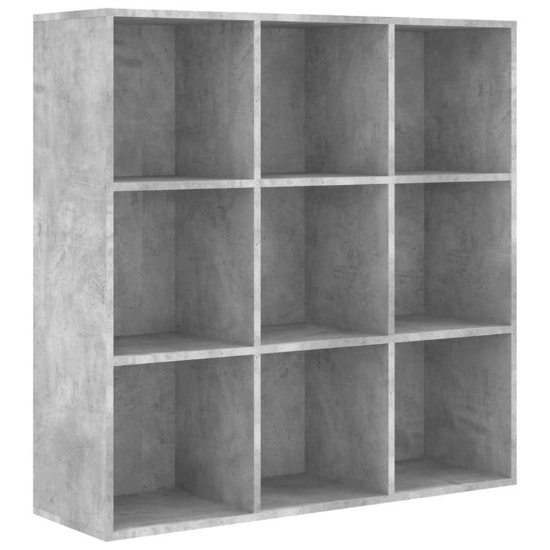 Bücherregal Betongrau 98x30x98 cm Holzwerkstoff