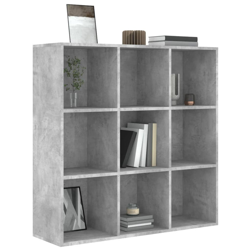 Bücherregal Betongrau 98x30x98 cm Holzwerkstoff