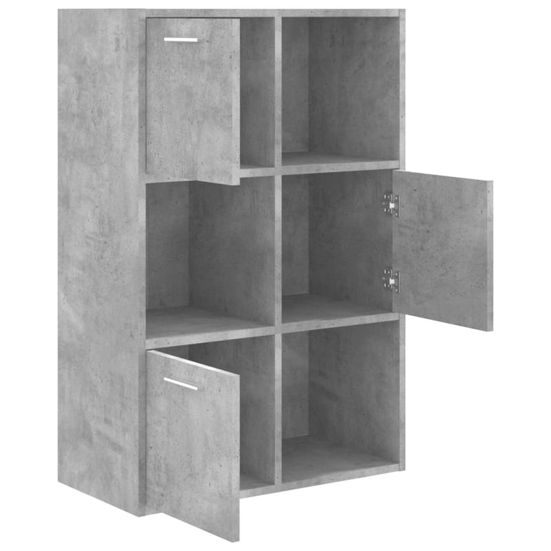 Lagerschrank Betongrau 60x29,5x90 cm Holzwerkstoff