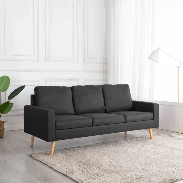 3-Sitzer-Sofa Dunkelgrau Stoff