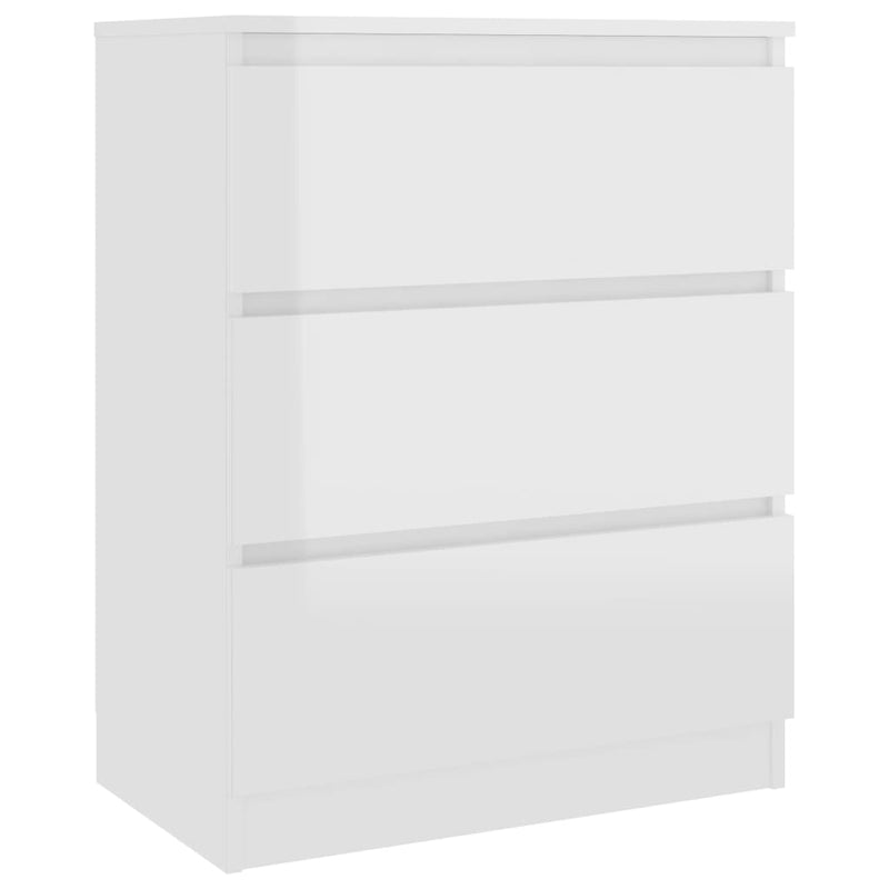 Sideboard Hochglanz-Weiß 60x35x76 cm Holzwerkstoff
