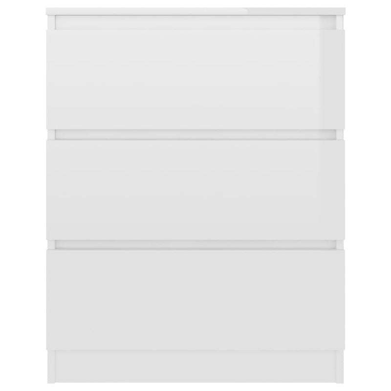 Sideboard Hochglanz-Weiß 60x35x76 cm Holzwerkstoff