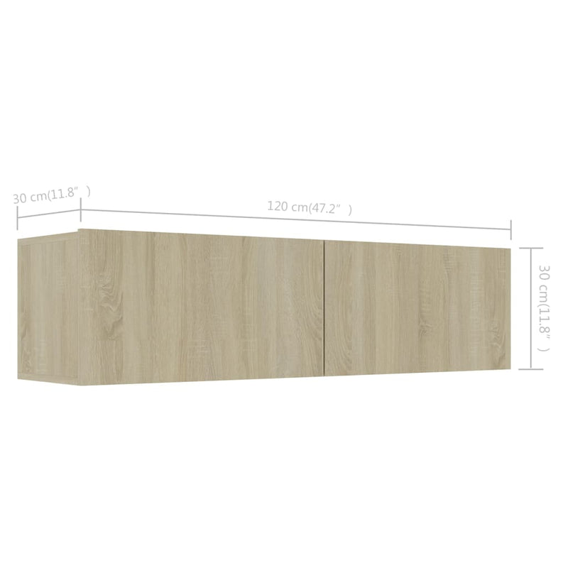 TV-Schrank Sonoma-Eiche 120x30x30 cm Holzwerkstoff