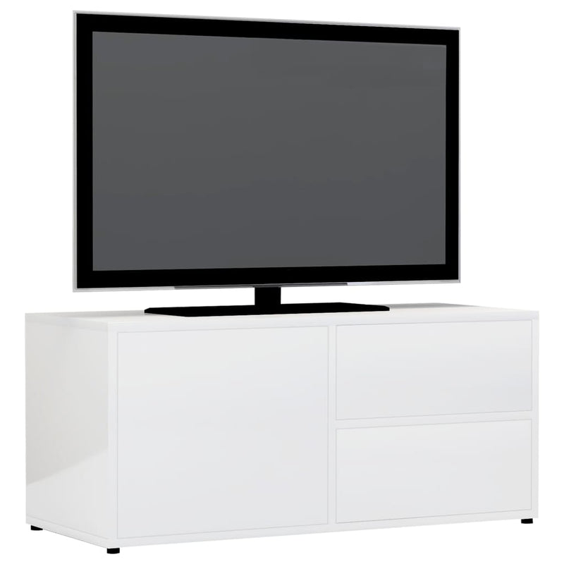 TV-Schrank Hochglanz-Weiß 80x34x36 cm Holzwerkstoff
