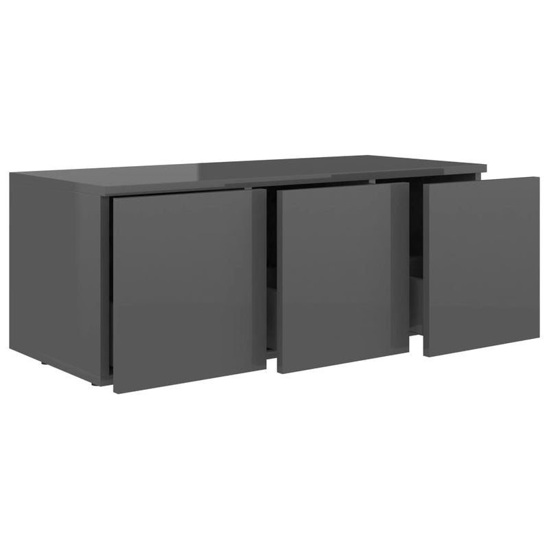 TV-Schrank Hochglanz-Grau 80x34x30 cm Holzwerkstoff