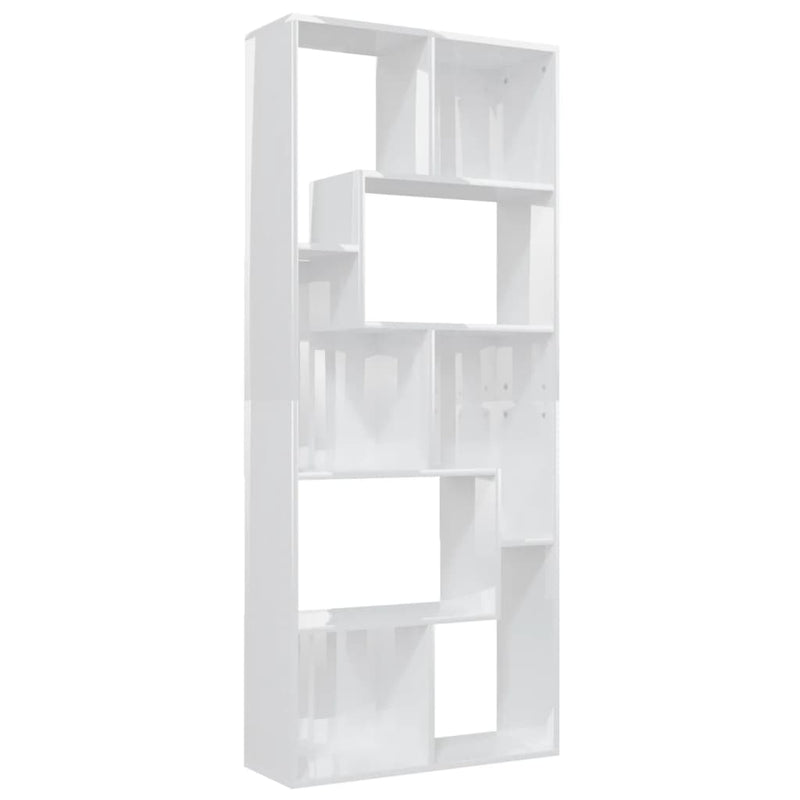 Bücherregal Hochglanz-Weiß 67x24x161 cm Holzwerkstoff