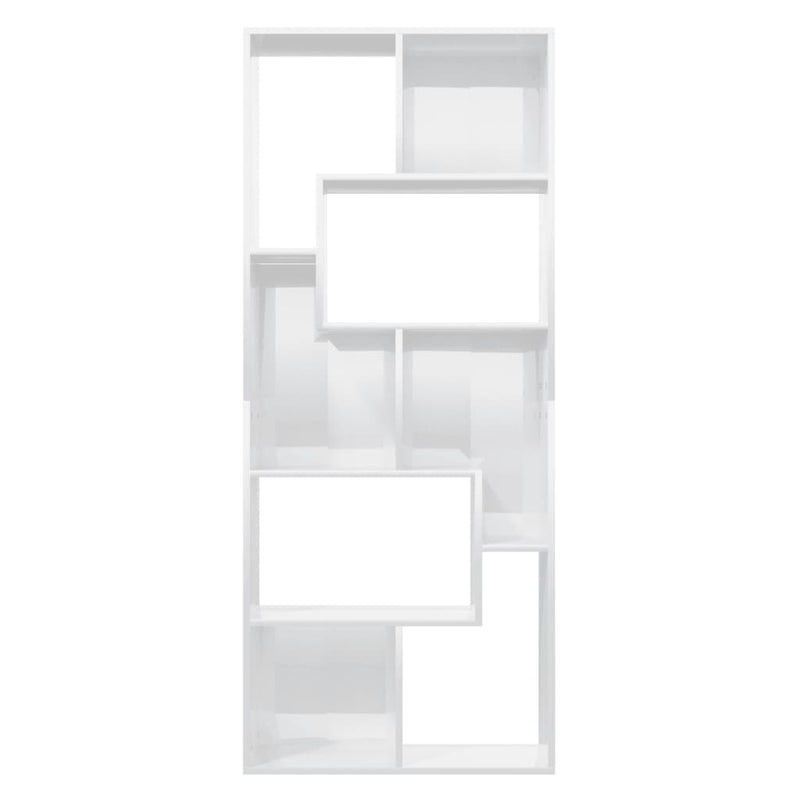 Bücherregal Hochglanz-Weiß 67x24x161 cm Holzwerkstoff