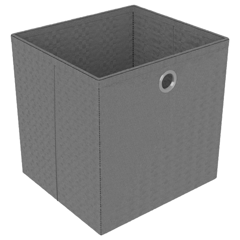 Würfel-Regal mit Boxen 9 Fächer Schwarz 103x30x107,5 cm Stoff