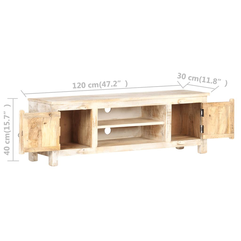 TV-Schrank 120x30x40 cm Raues Akazienholz