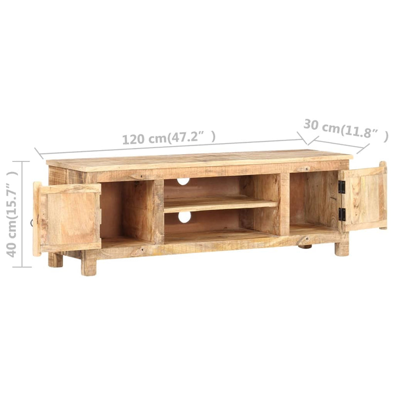 TV-Schrank 120x30x40 cm Raues Mangoholz