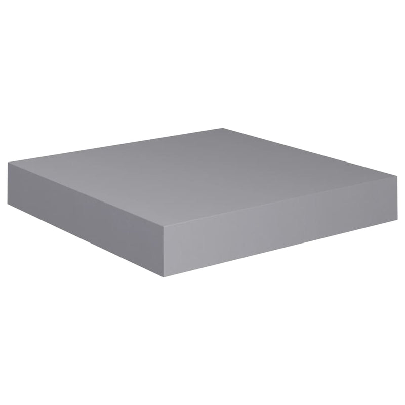 Schwebende Wandregale 2 Stk. Grau 23x23,5x3,8cm MDF