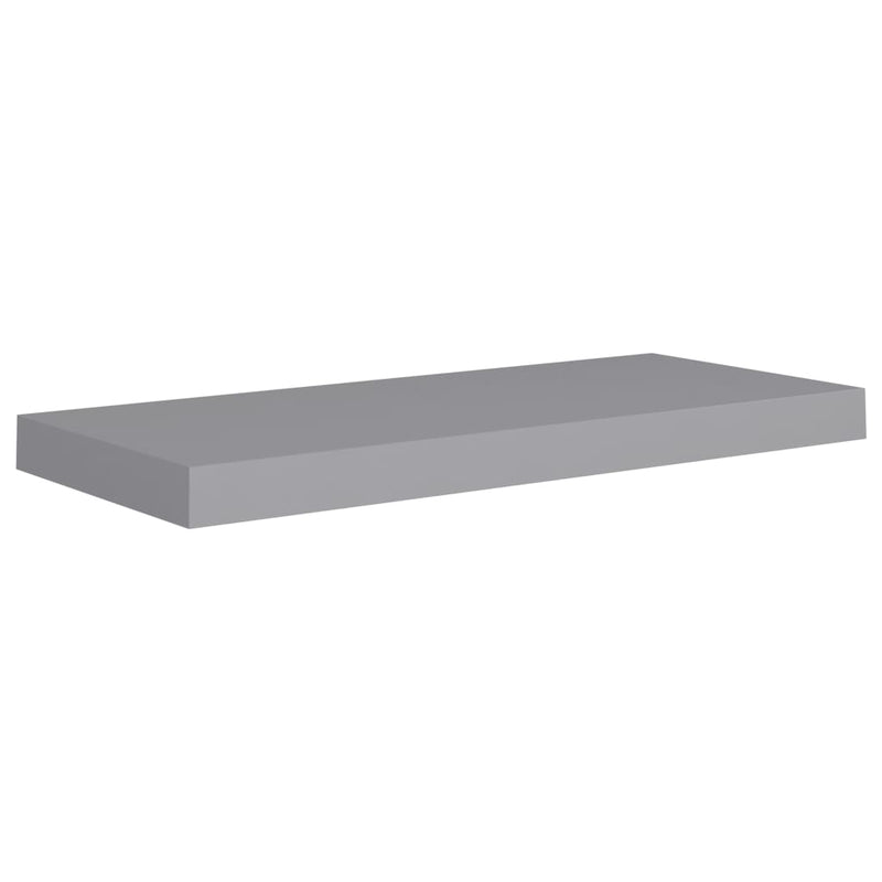 Schwebendes Wandregal Grau 60x23,5x3,8 cm MDF