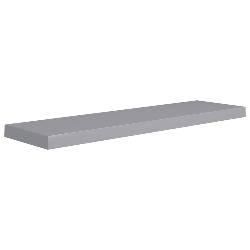 Schwebende Wandregale 2 Stk. Grau 90x23,5x3,8cm MDF