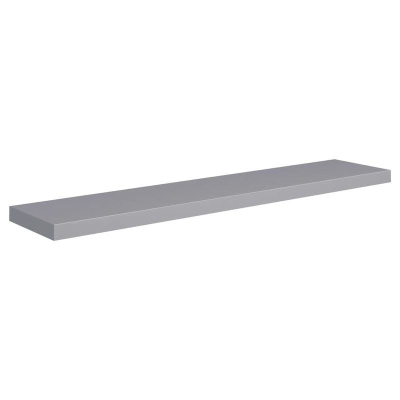 Schwebende Wandregale 2 Stk. Grau 120x23,5x3,8 cm MDF