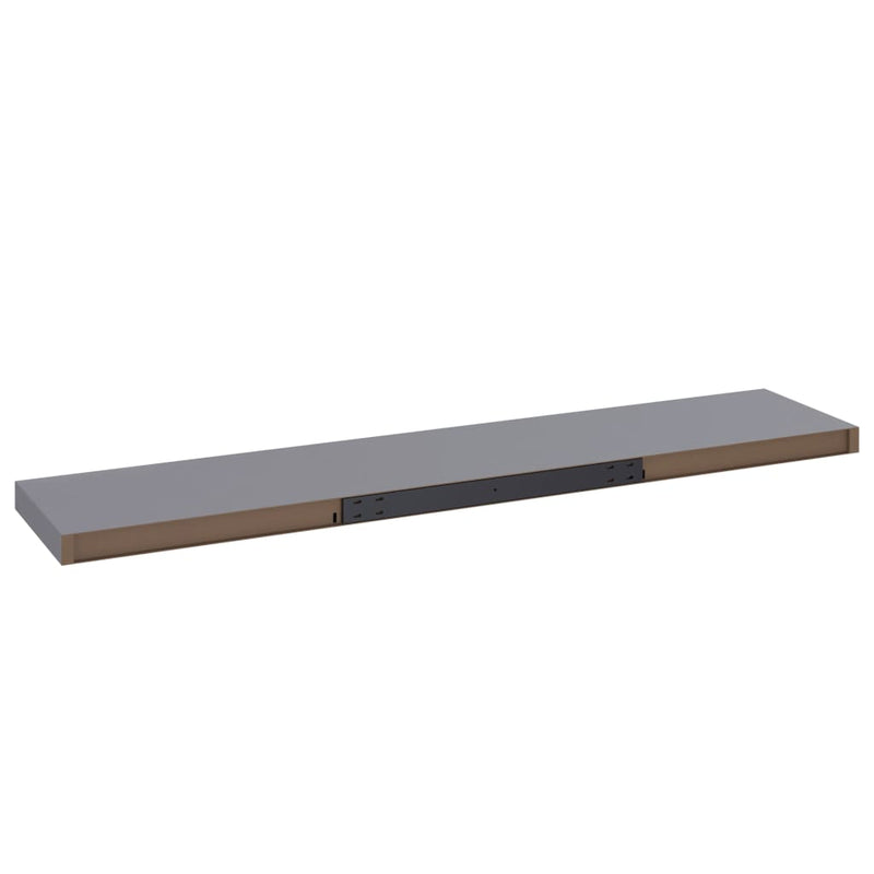 Schwebende Wandregale 2 Stk. Grau 120x23,5x3,8 cm MDF