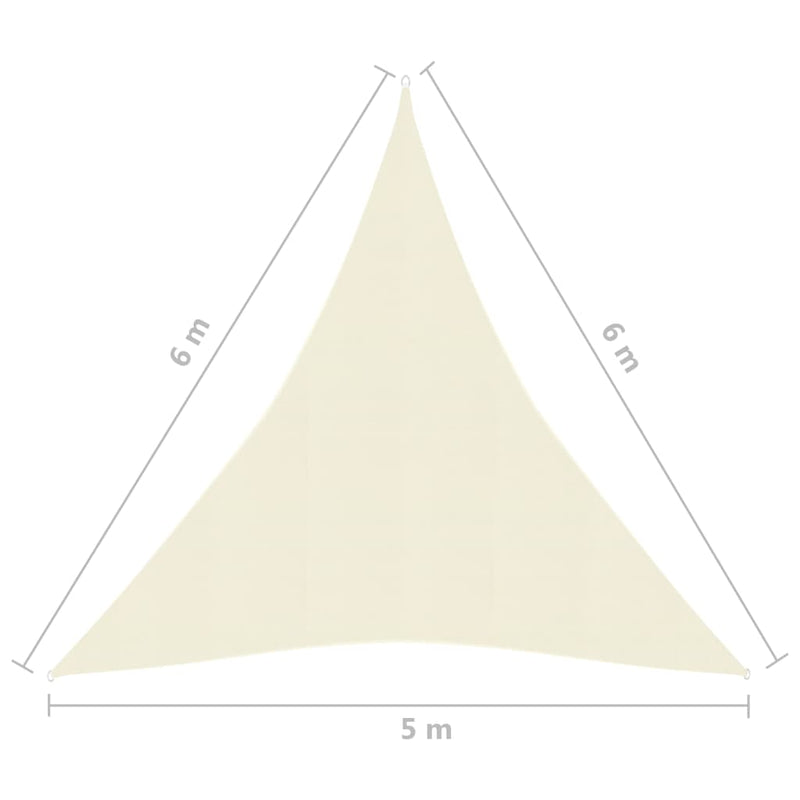 Sonnensegel 160 g/m² Creme 5x6x6 m HDPE