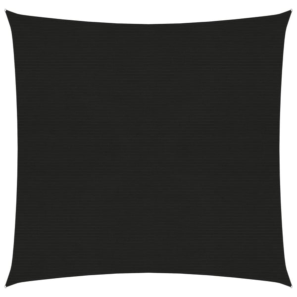 Sonnensegel 160 g/m² Schwarz 2x2 m HDPE