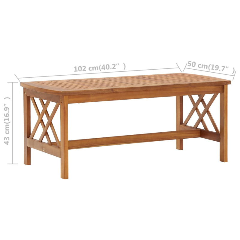 2-tlg. Garten-Lounge-Set Massivholz Akazie