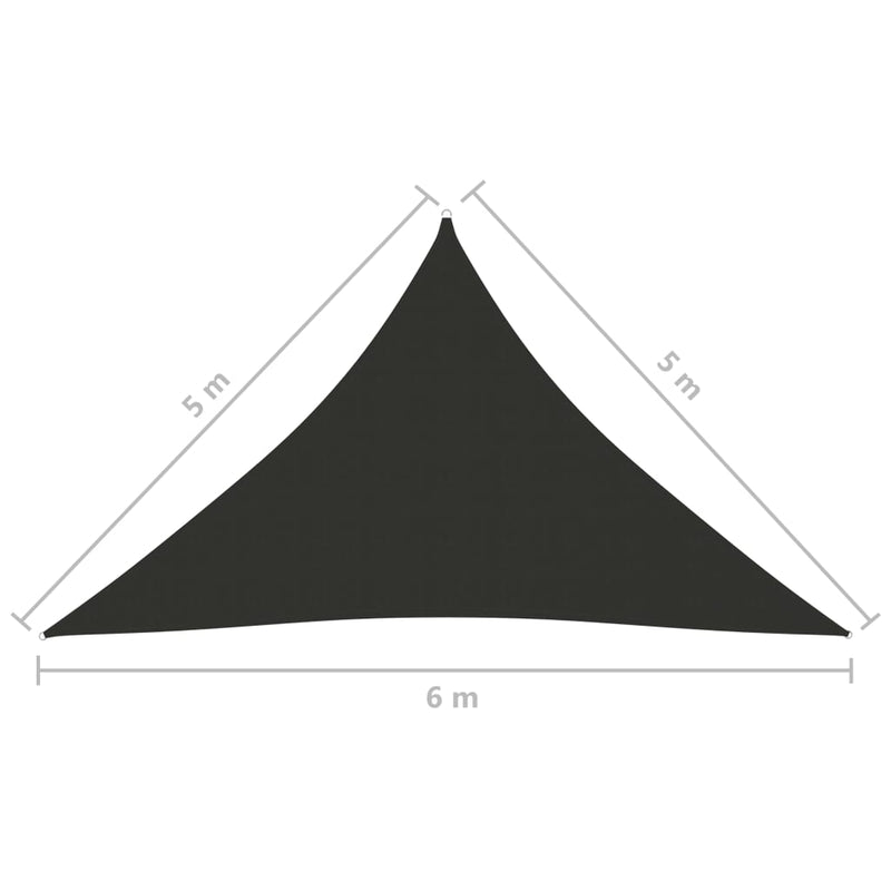 Sonnensegel Oxford-Gewebe Dreieckig 5x5x6 m Anthrazit