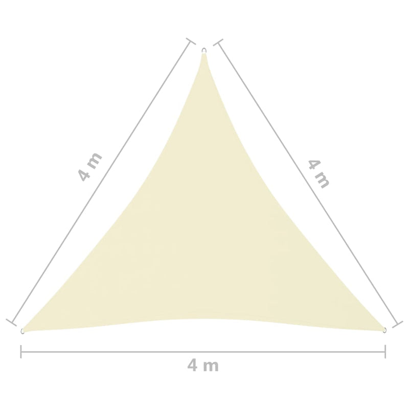 Sonnensegel Oxford-Gewebe Dreieckig 4x4x4 m Creme