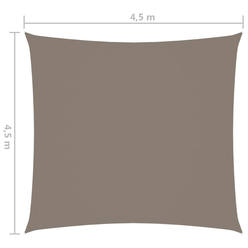 Sonnensegel Oxford-Gewebe Quadratisch 4,5x4,5 m Taupe