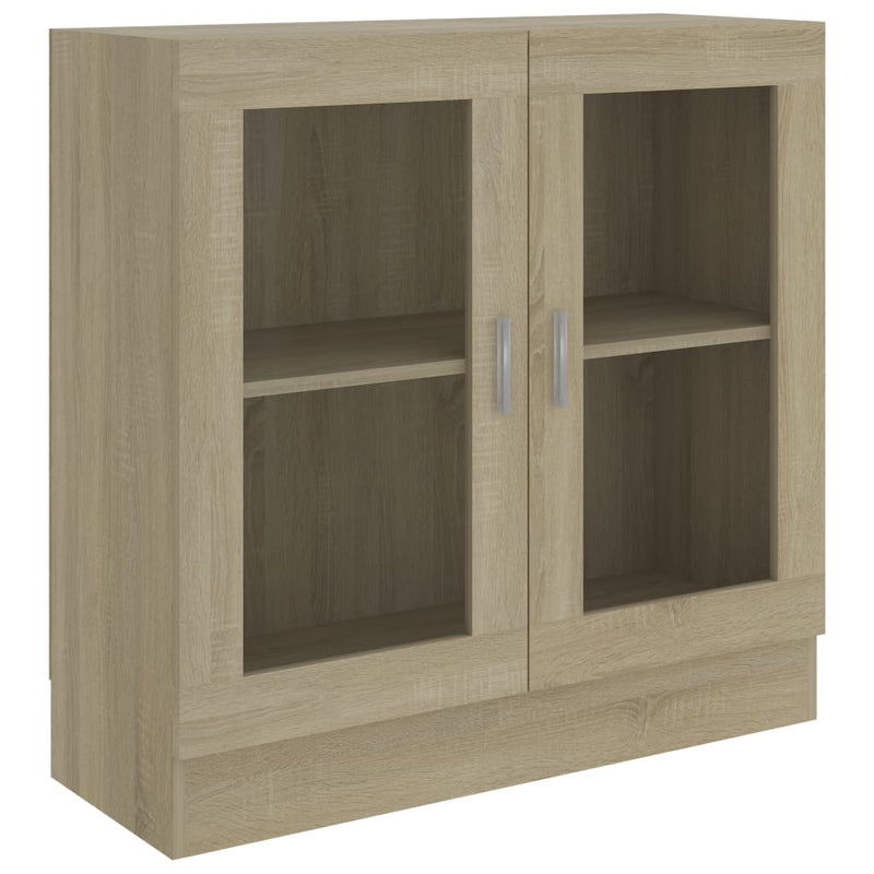 Vitrinenschrank Sonoma-Eiche 82,5x30,5x80 cm Holzwerkstoff