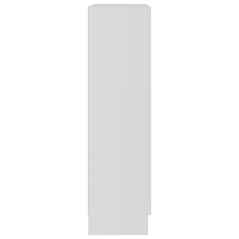 Vitrinenschrank Weiß 82,5x30,5x115 cm Holzwerkstoff