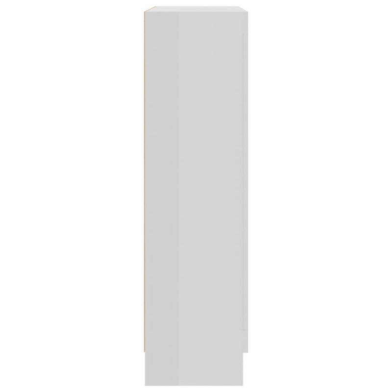 Vitrinenschrank Hochglanz-Weiß 82,5x30,5x115 cm Holzwerkstoff