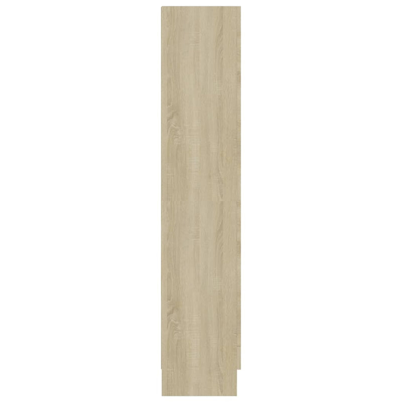 Vitrinenschrank Sonoma-Eiche 82,5x30,5x150 cm Holzwerkstoff