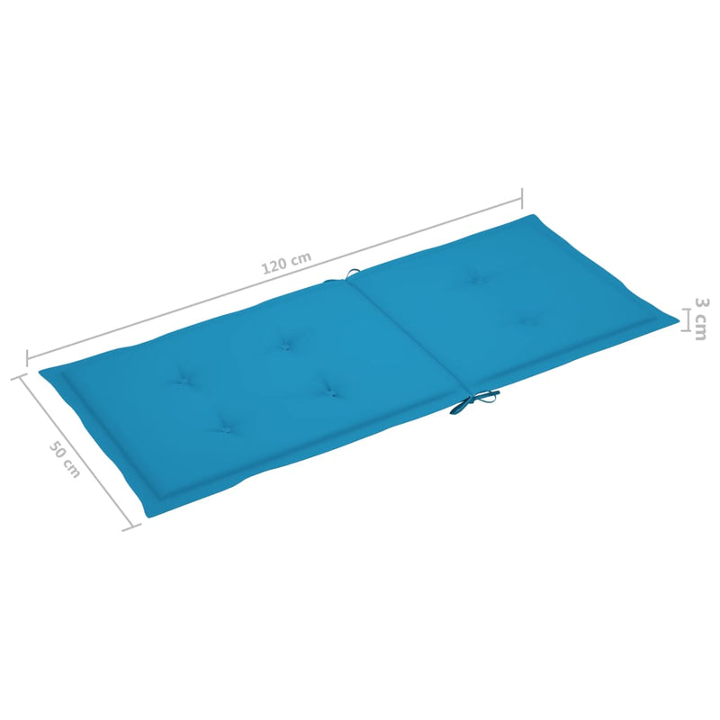 Gartenstuhlauflagen 6 Stk. Blau 120x50x3 cm
