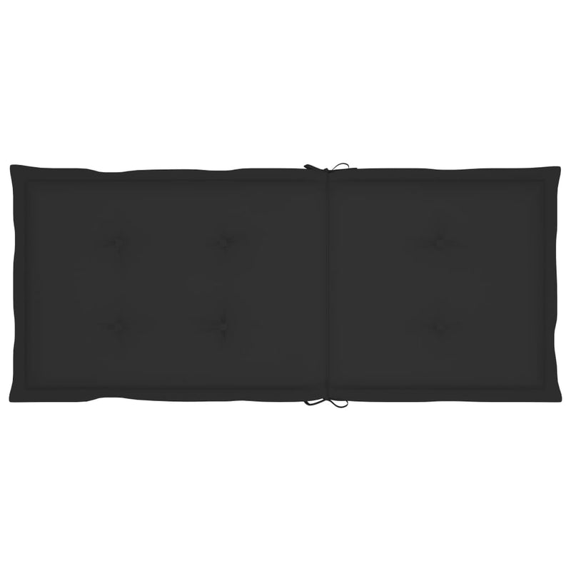 Gartenstuhlauflagen 6 Stk. Schwarz 120x50x3 cm
