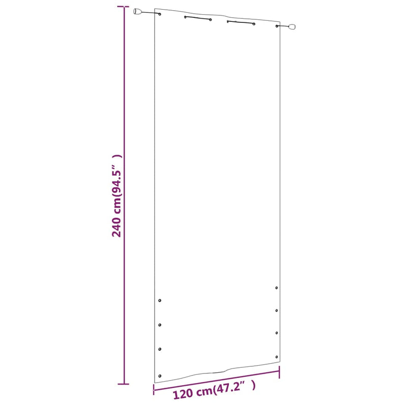 Balkon-Sichtschutz Blau und Weiß 120x240 cm Oxford-Gewebe