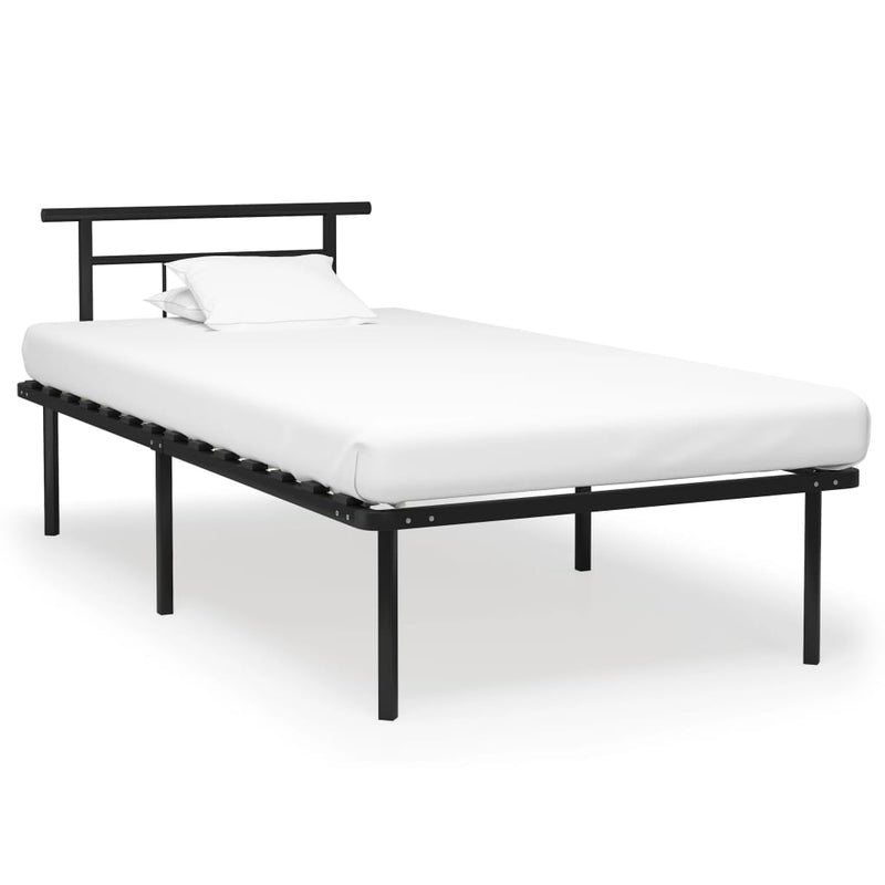 Bettgestell Schwarz Metall 100x200 cm