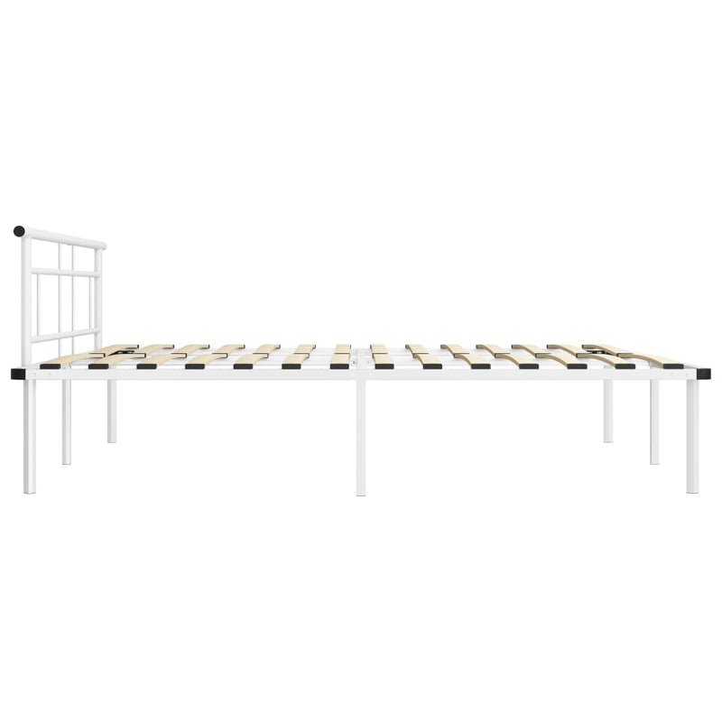 Bettgestell Weiß Metall 180x200 cm