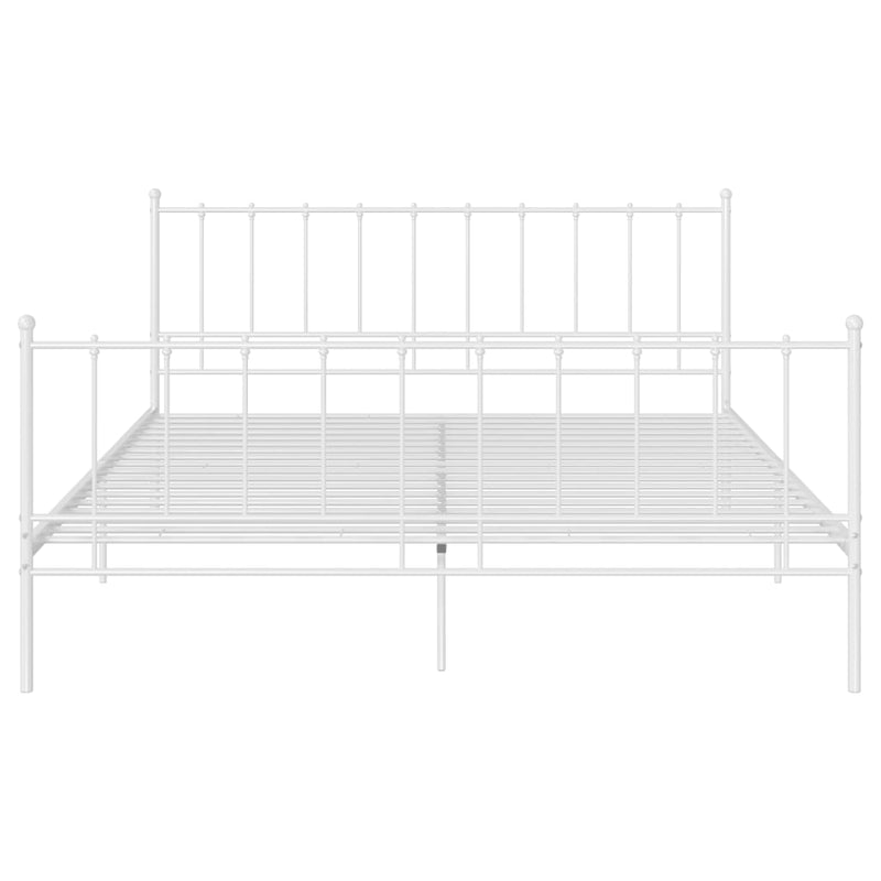 Bett Weiß Metall 200x200 cm