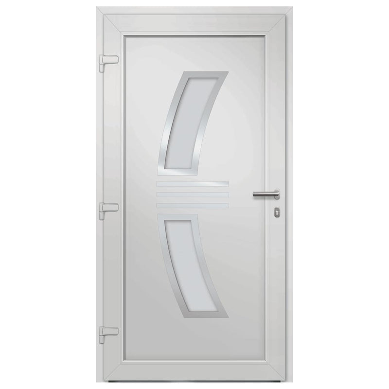 3057563 vidaXL Front Door White 108x200 cm (147140+203899)